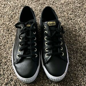 Black Leather Keds